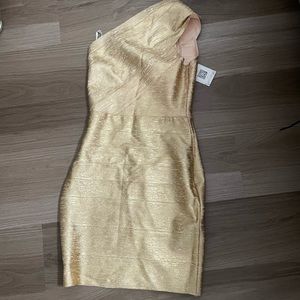 Bella Barnett Lika Metallic Mini Cocktail Dress